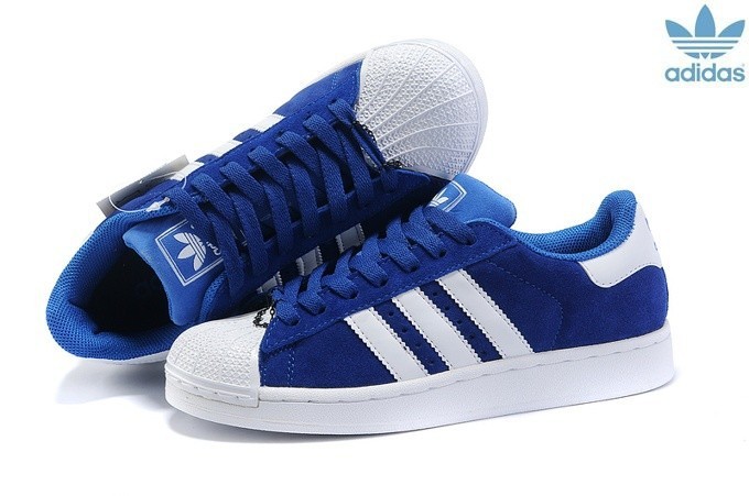 superstar adidas blanche et bleu