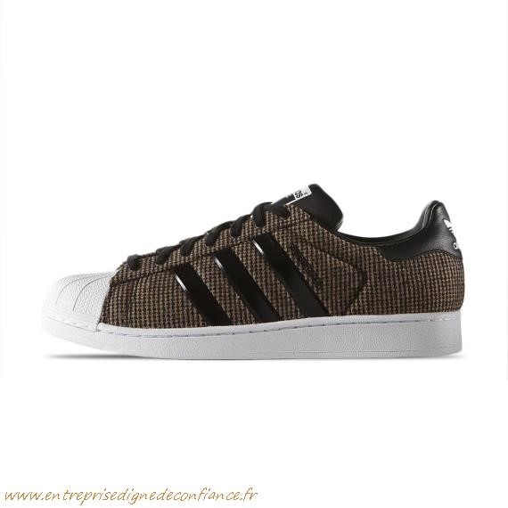 adidas superstar marron homme