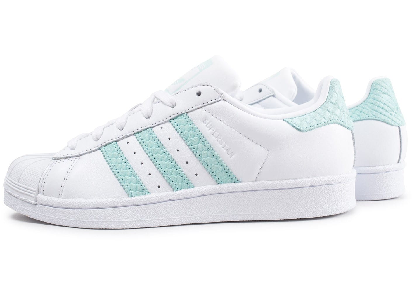 adidas superstar vert blanc