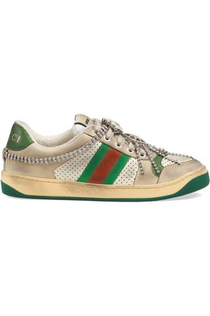 basket gucci vert et rouge
