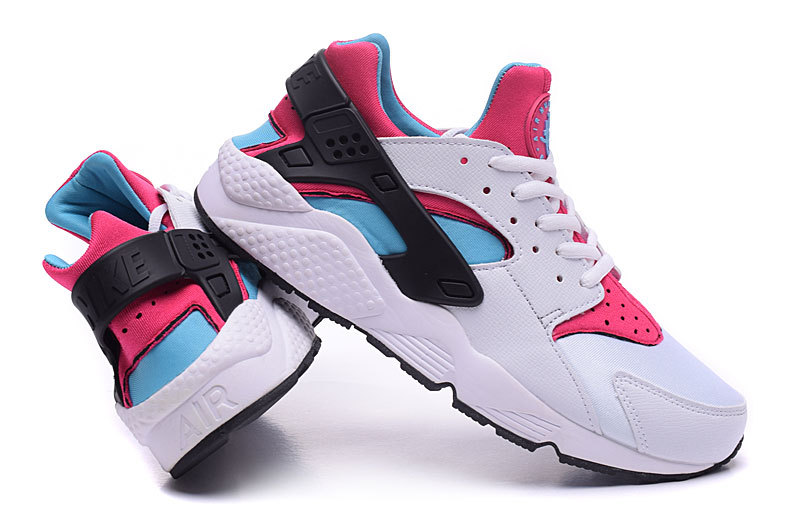 nike huarache blanche et bleu